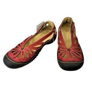 Jambu Womens J Sport Marigold Red Microban Cushioned Comfort Hiking Sandals Sz 6